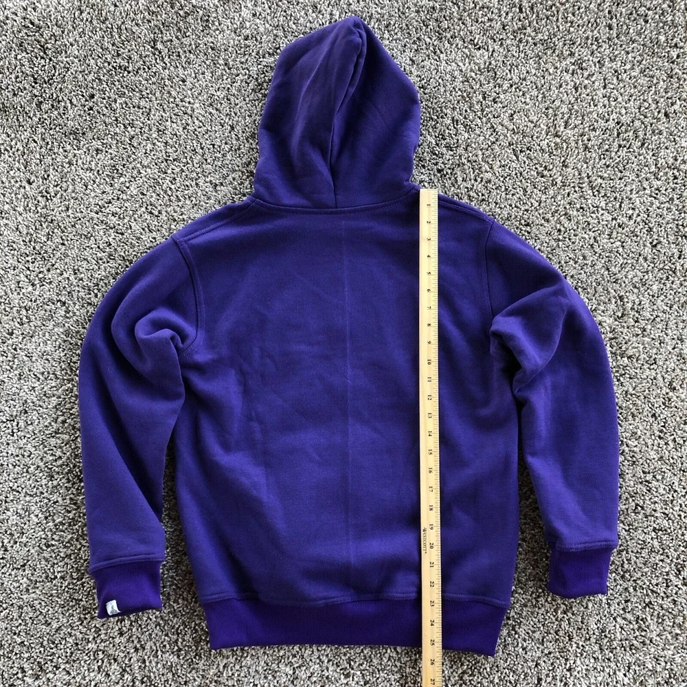 No Owners Full Zip Up Hoodie Adult Size S Lot of 2 Purple Black Crusaders Cross